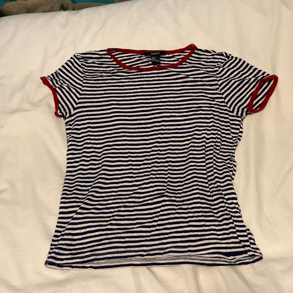 F21 lightweight striped shirt